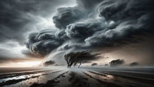 sonhar com tempestade de vento forte e chuva