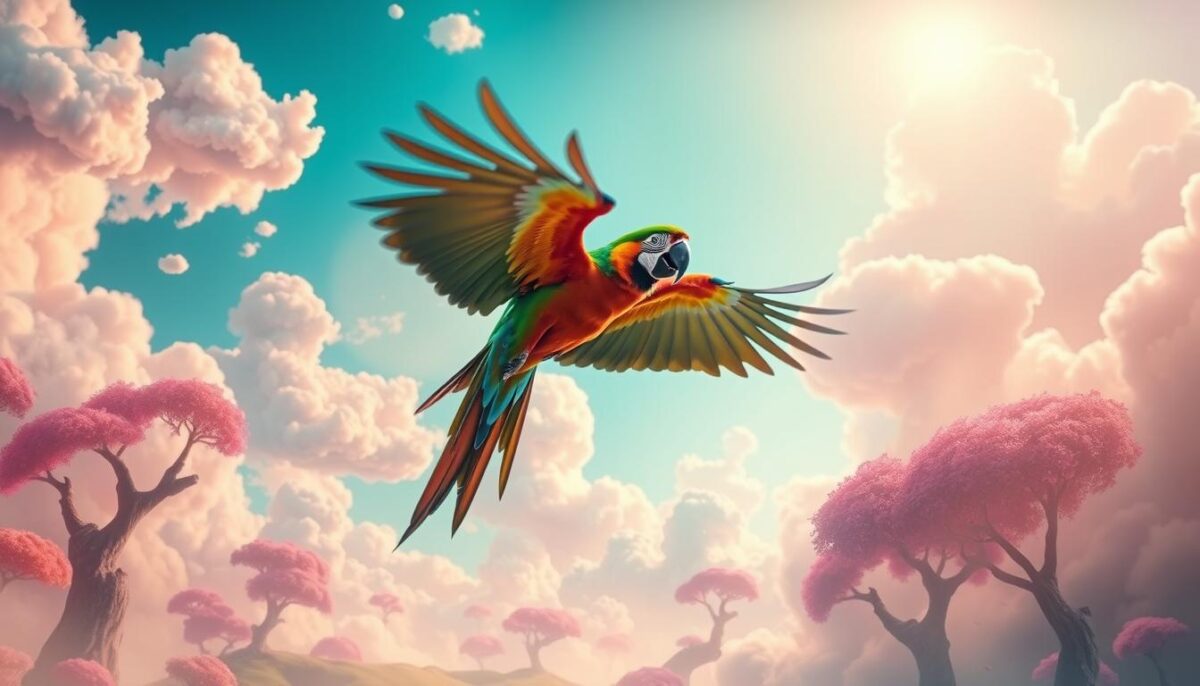 sonhos lúcidos com papagaio