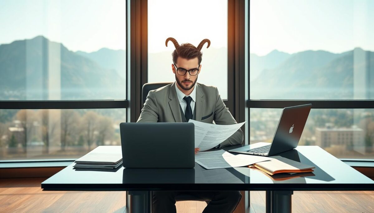 Capricorniano trabalhando