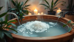 banho de descarrego com sal grosso