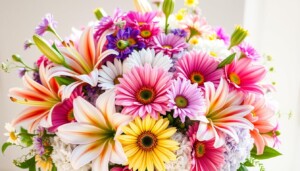 buquê de flores para gêmeos