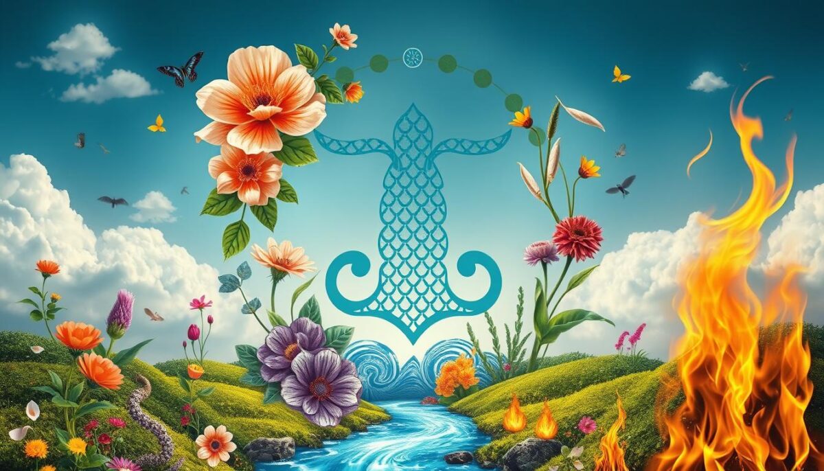 elementos da natureza em Libra