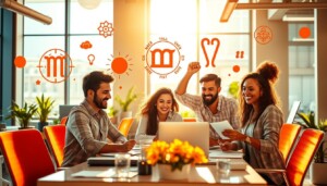 marte em leão no trabalho