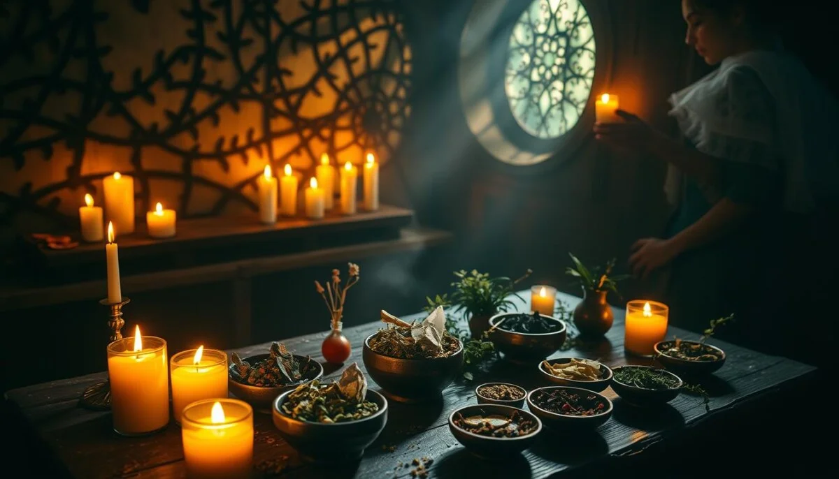 rituais de amor com velas e ervas mágicas