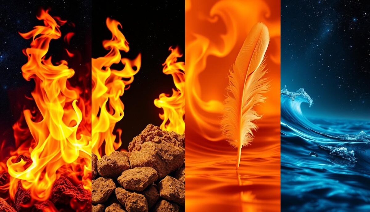 signos de fogo, signos de terra, signos de ar, signos de água