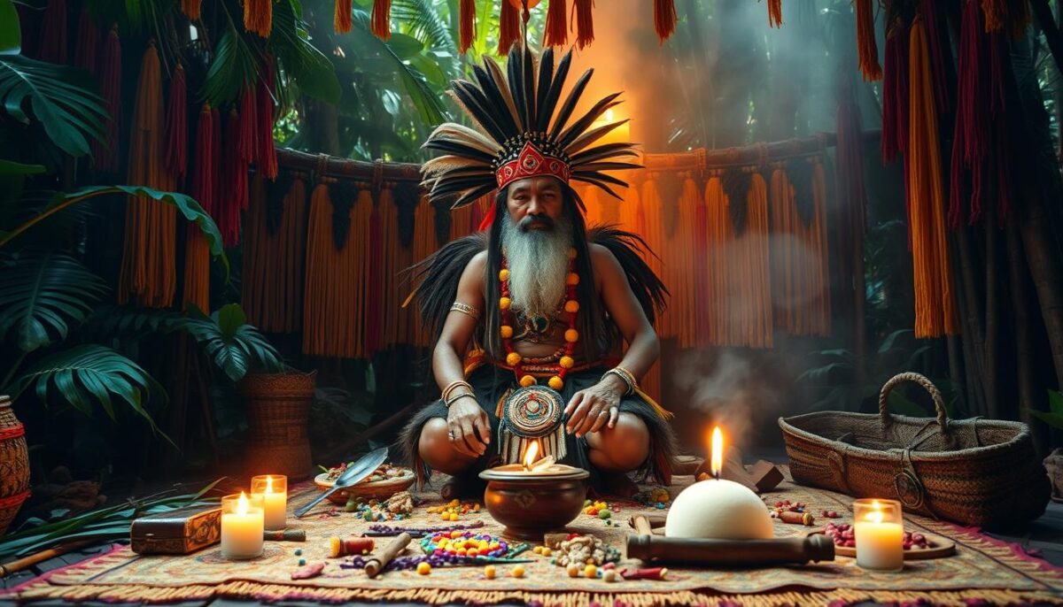 xamãs e rituais e cerimônias
