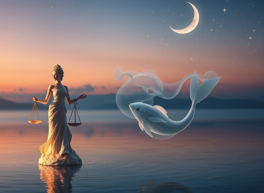 Combinação entre libra e peixes