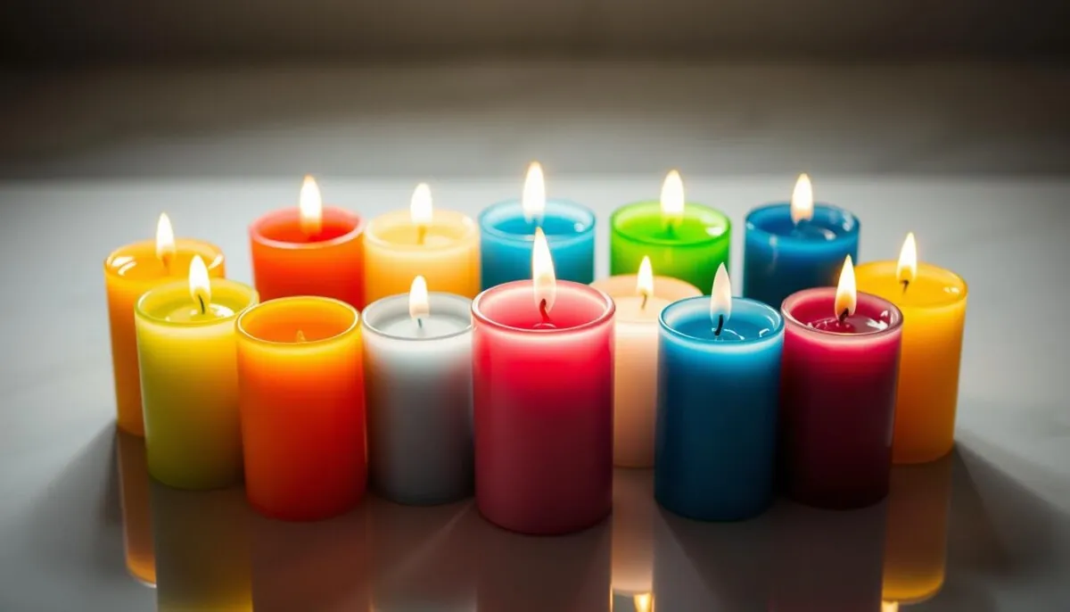 9 cores de velas