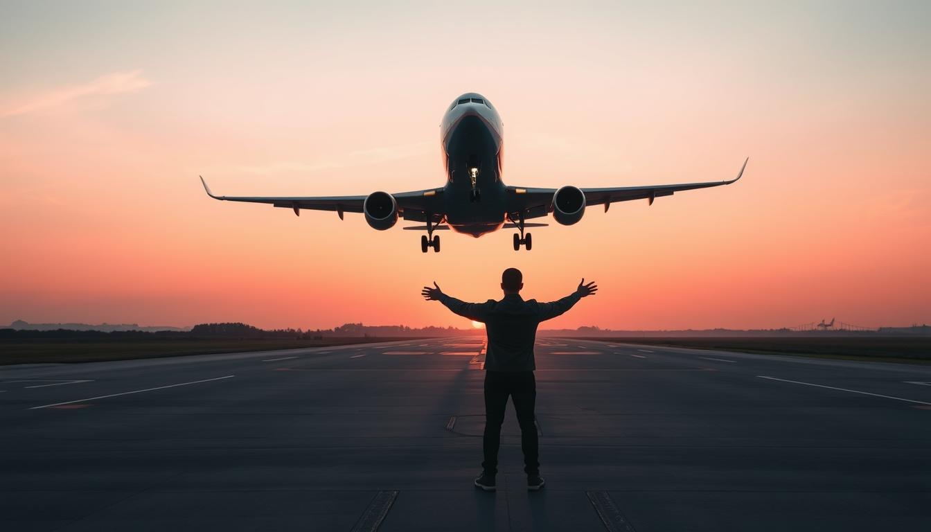 sonhar com avião decolando