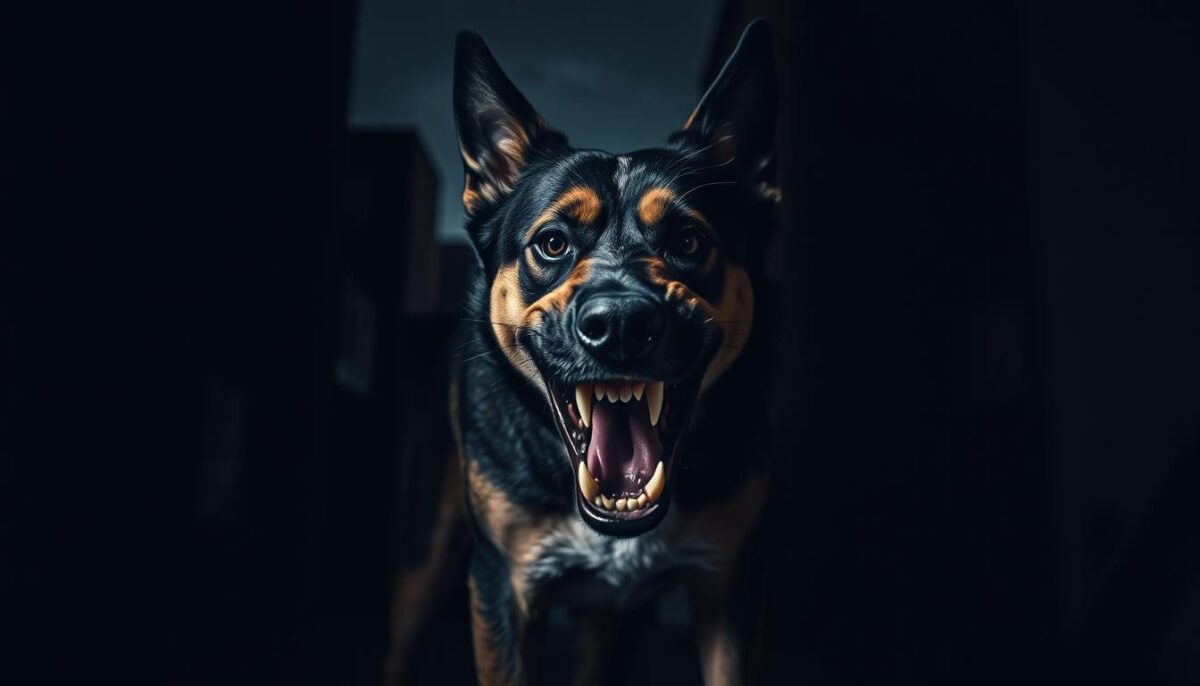 sonhar com cachorro bravo