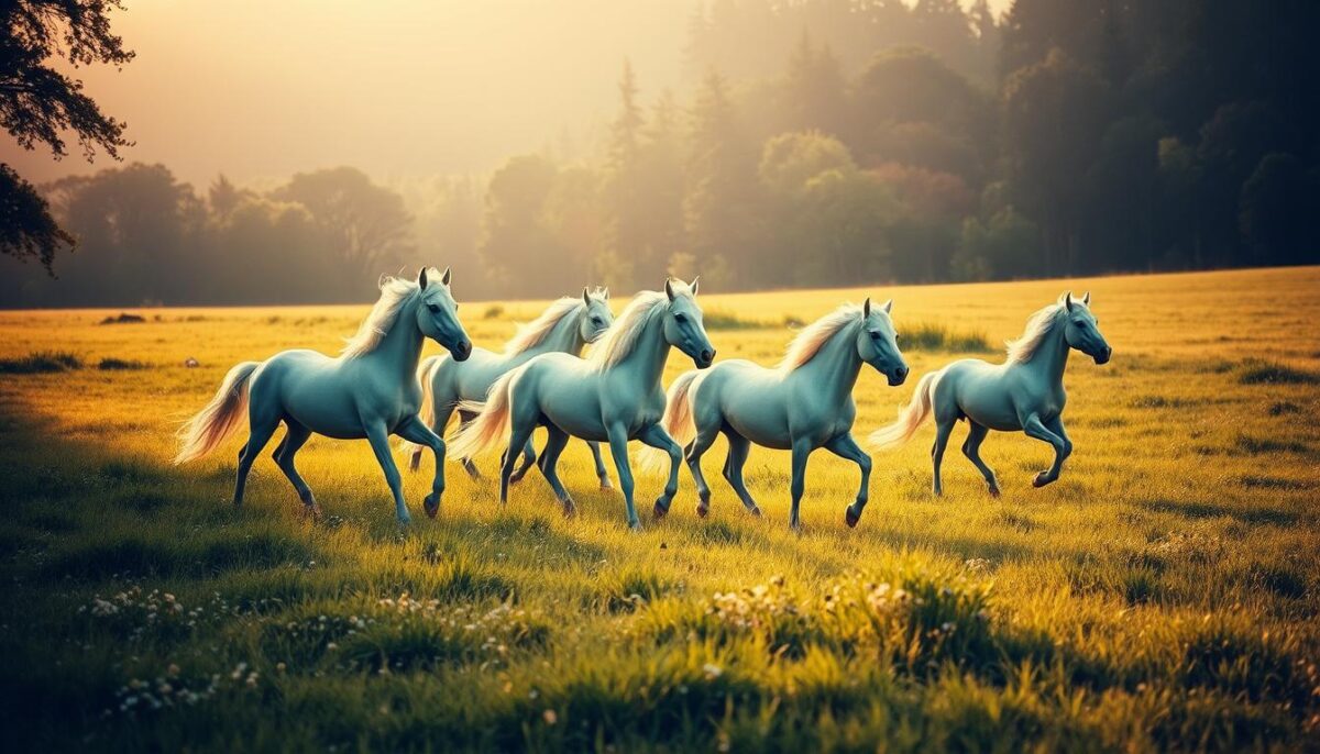 sonhar com cavalos brancos