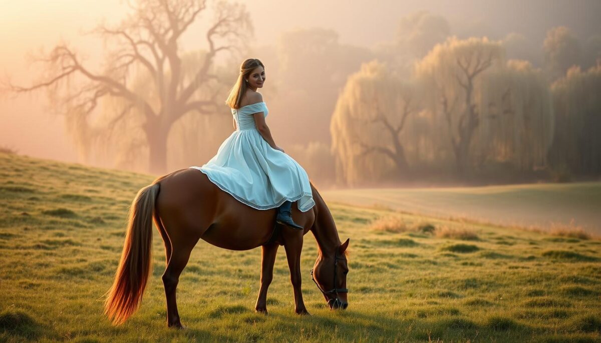 sonhar com equitação