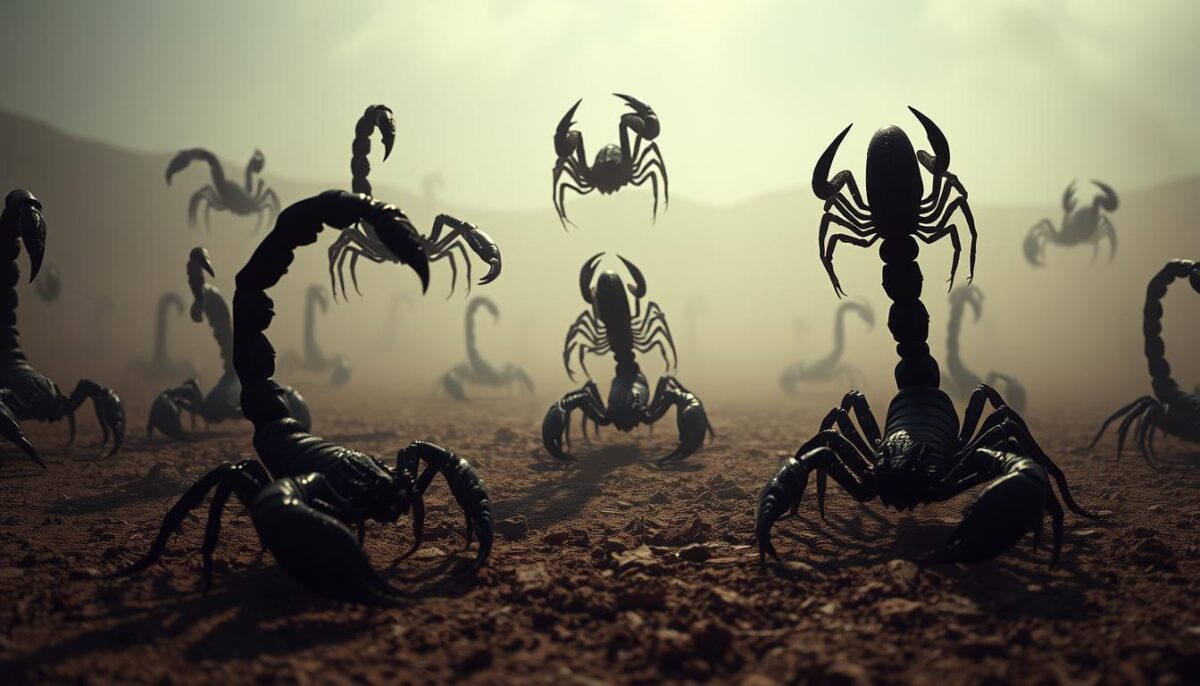 sonhar com muitos escorpiões