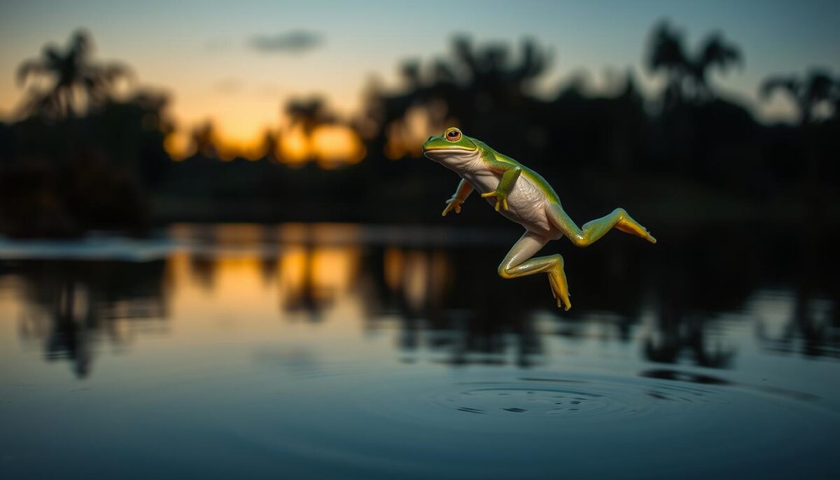 sonhar com rã pulando