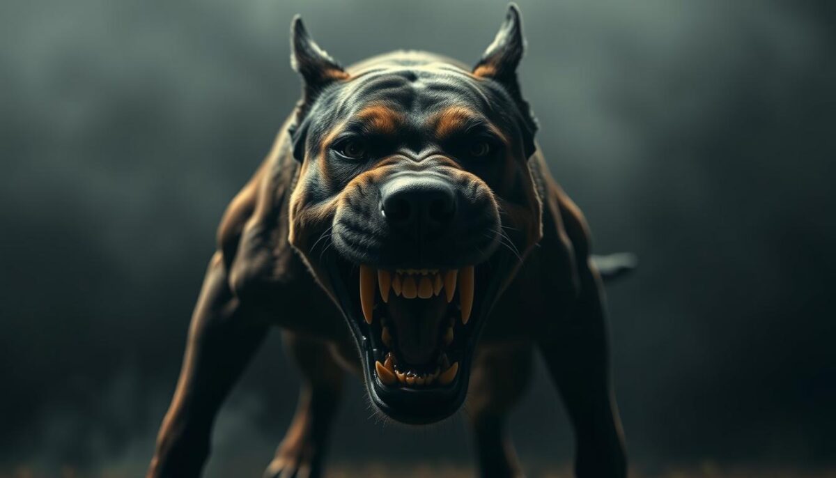 sonho cachorro agressivo