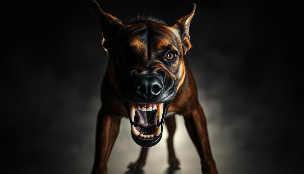 sonho cachorro agressivo