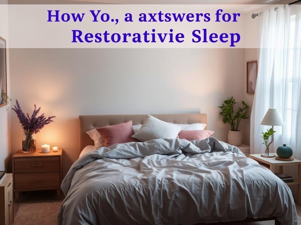 Ambiente preparado para um sono reparador com elementos relaxantes