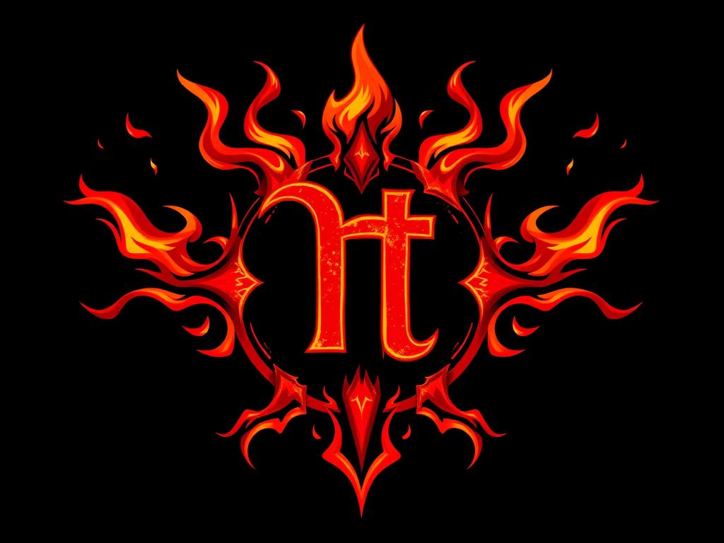 Símbolo de Marte com elementos que representam a paixão e o desejo no Horóscopo do Amor