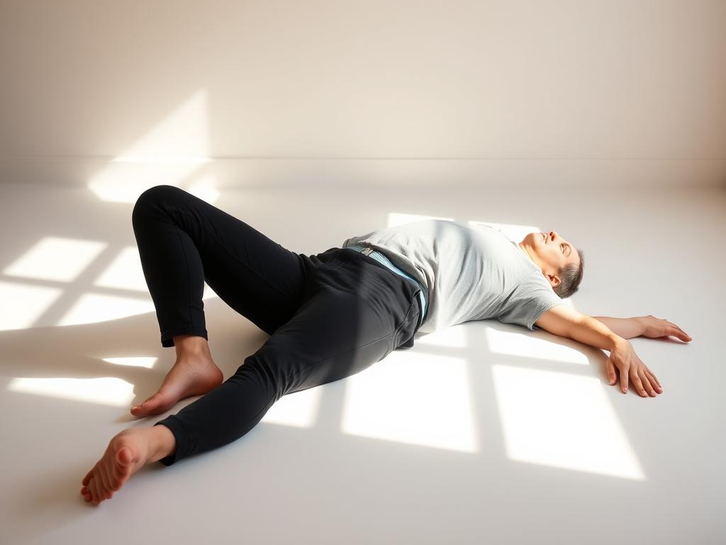 Pessoa explorando movimento sutil e consciência proprioceptiva pelo método Feldenkrais