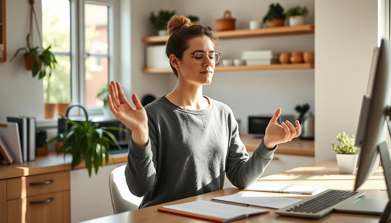 Pessoa integrando momentos de consciência plena em sua rotina diária