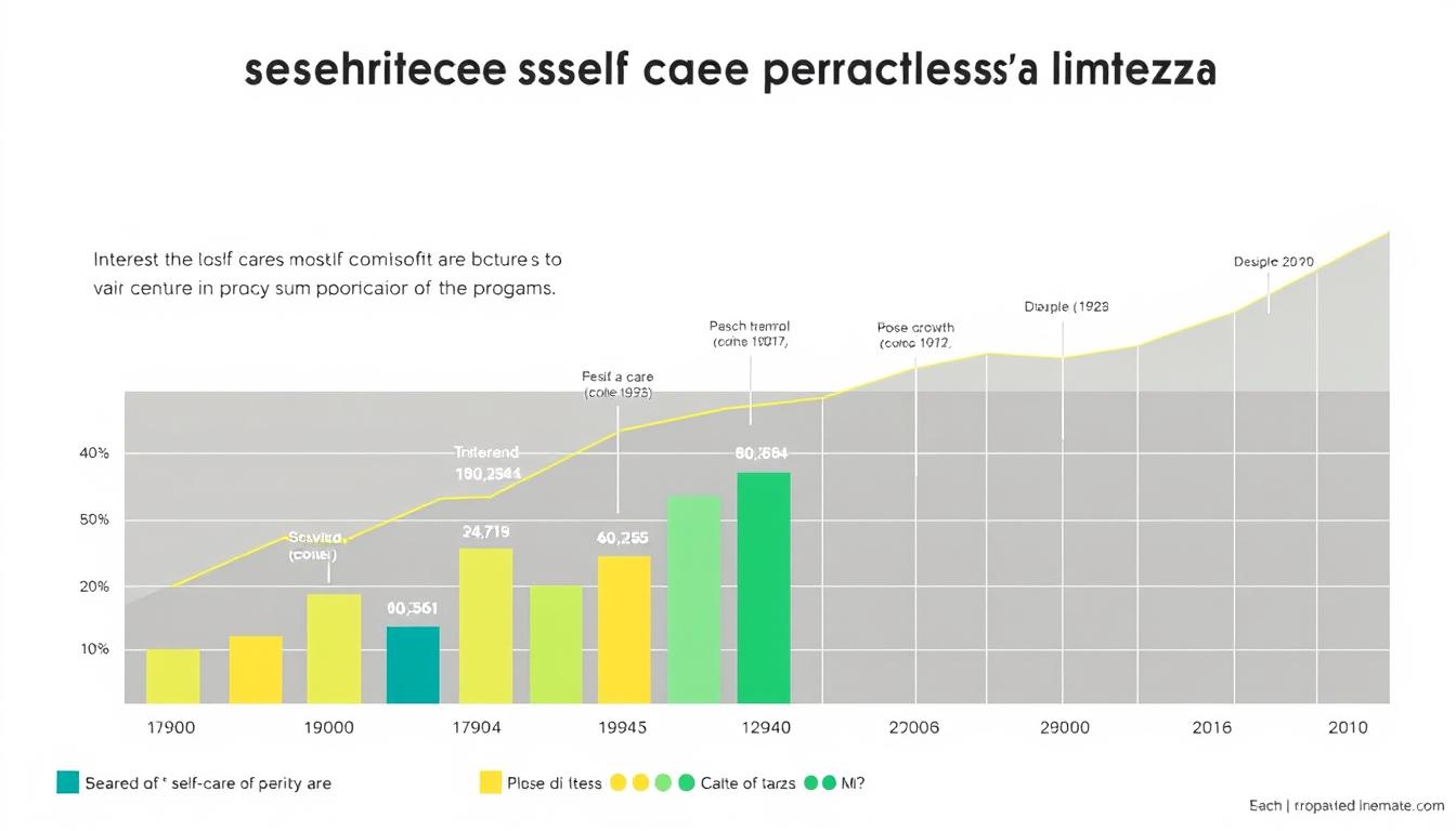 Gráfico mostrando o crescimento do interesse por práticas de autocuidado no Brasil nos últimos anos