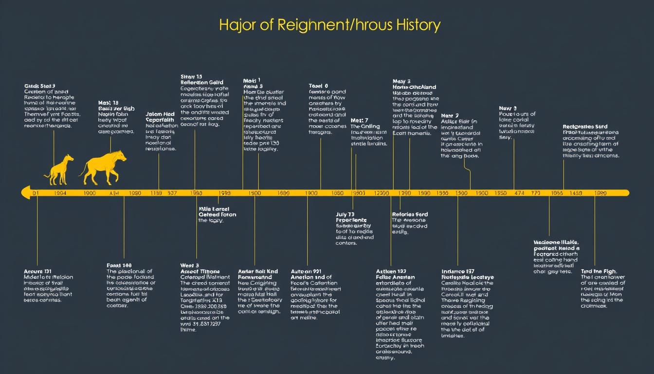 Linha do tempo mostrando a evolução das principais religiões ao longo da história