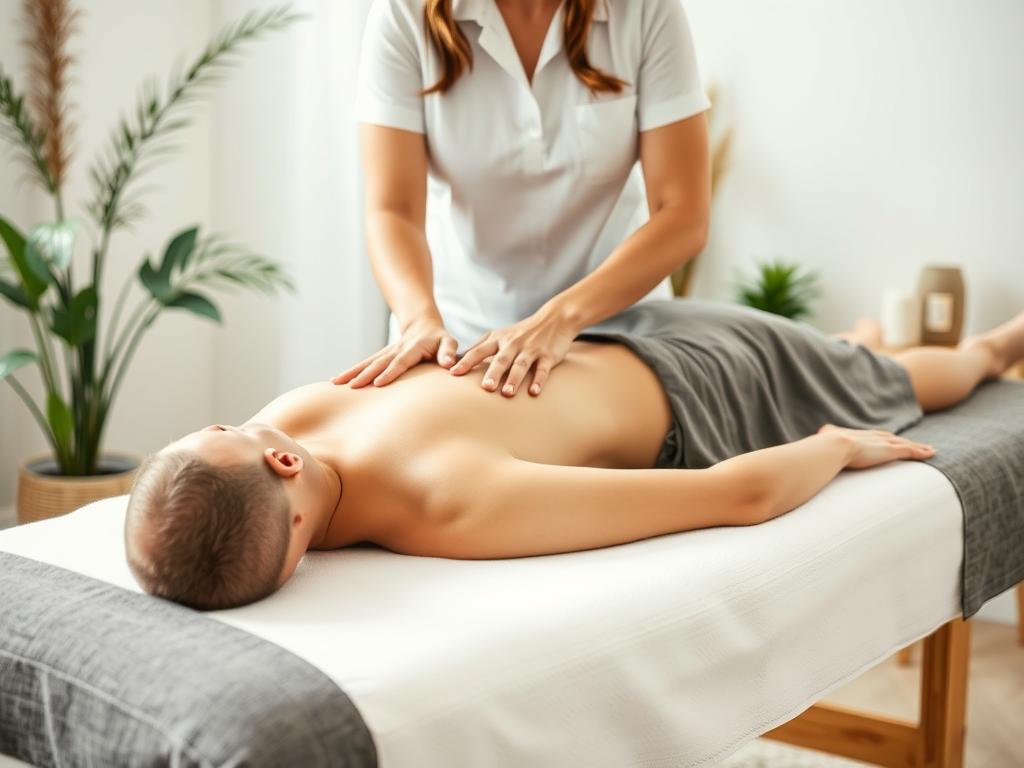 Sessão de massagem terapêutica holística