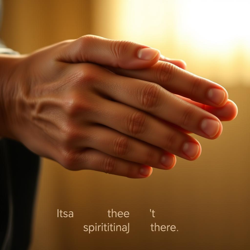 Mãos em gesto de compaixão e serviço representando valores espirituais