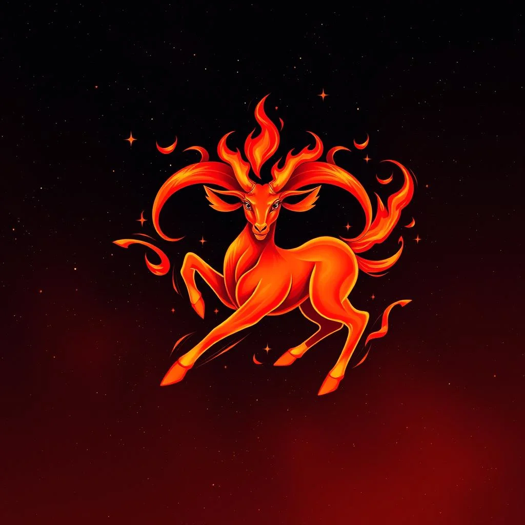 Símbolo de Áries com elementos que representam o horóscopo da semana para este signo