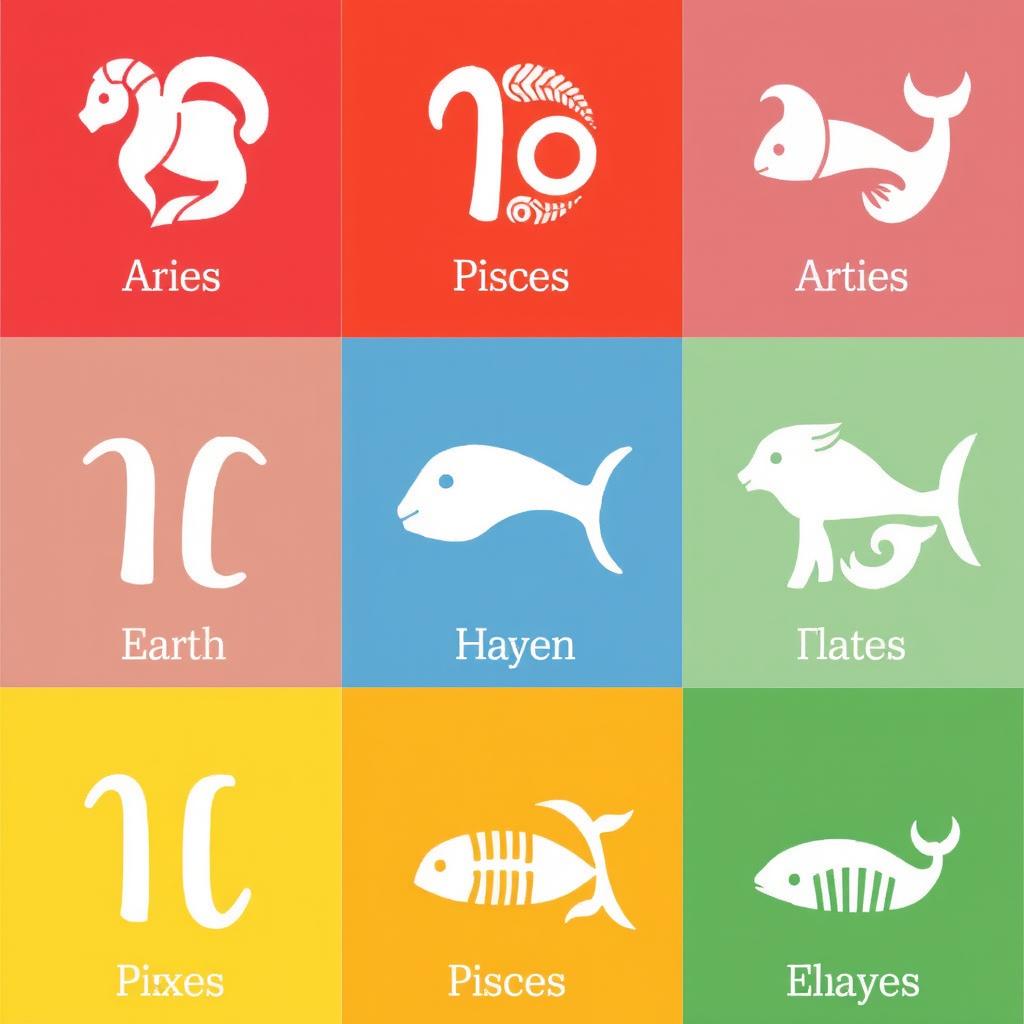 Os doze signos do zodíaco com suas características e símbolos