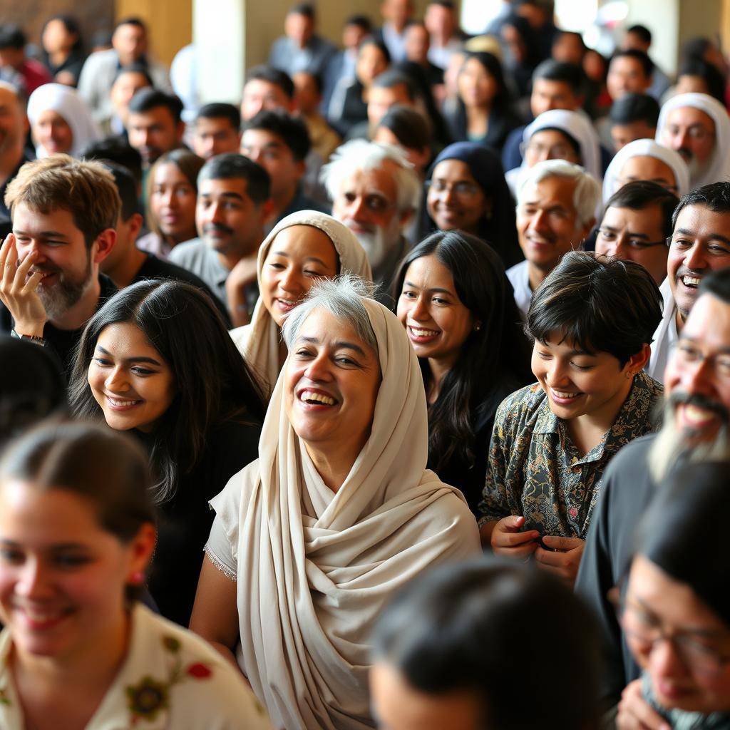 Comunidade religiosa reunida em celebração