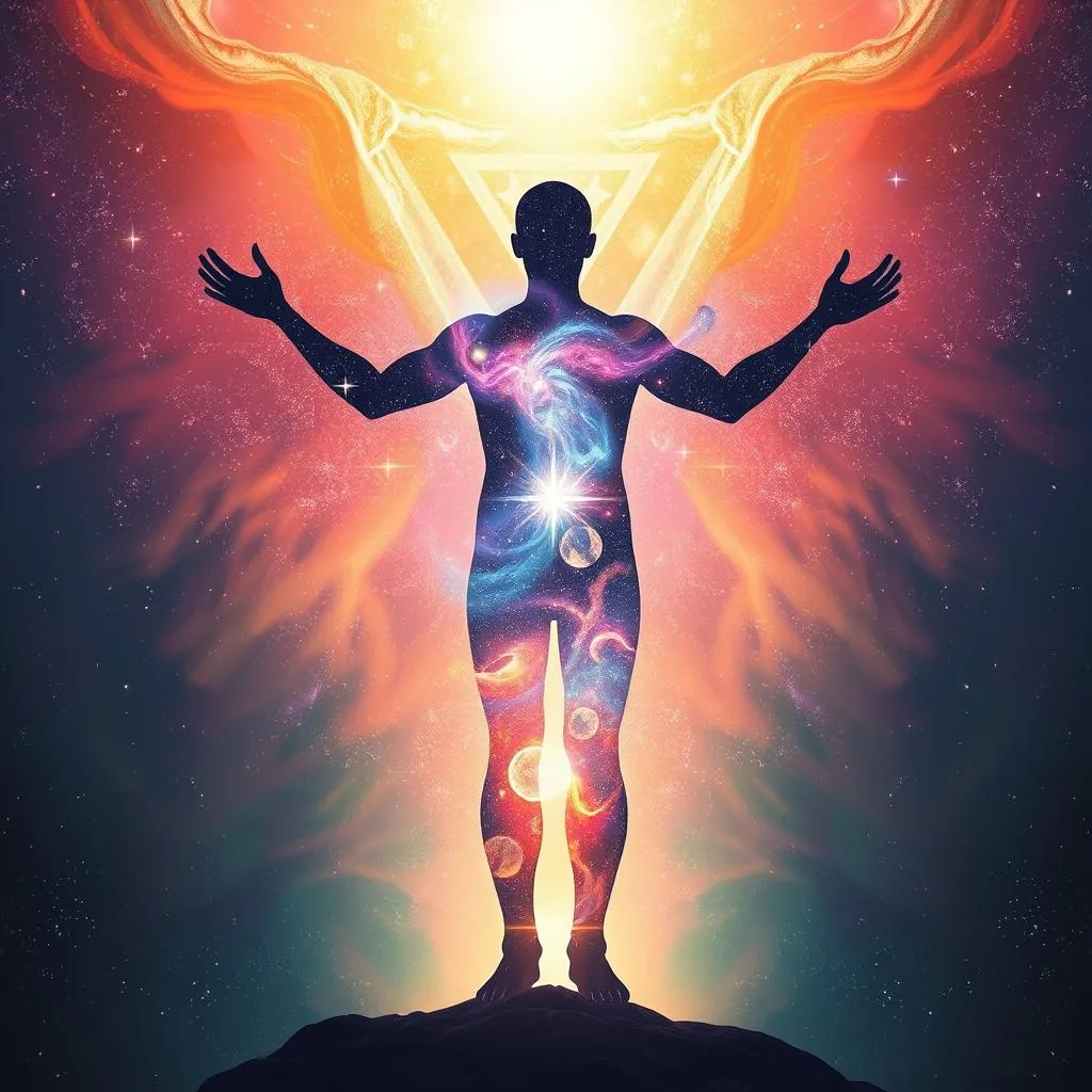 Representação artística de experiência de transcendência e expansão de consciência