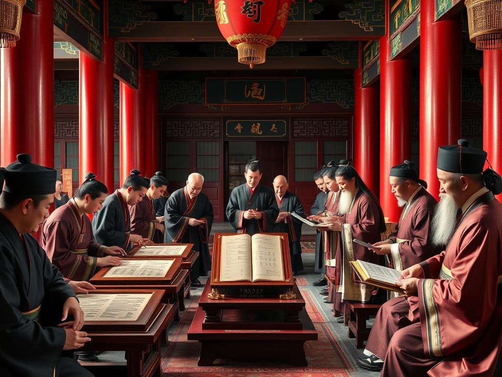 Cerimônia confucionista de veneração aos ancestrais e estudos dos clássicos