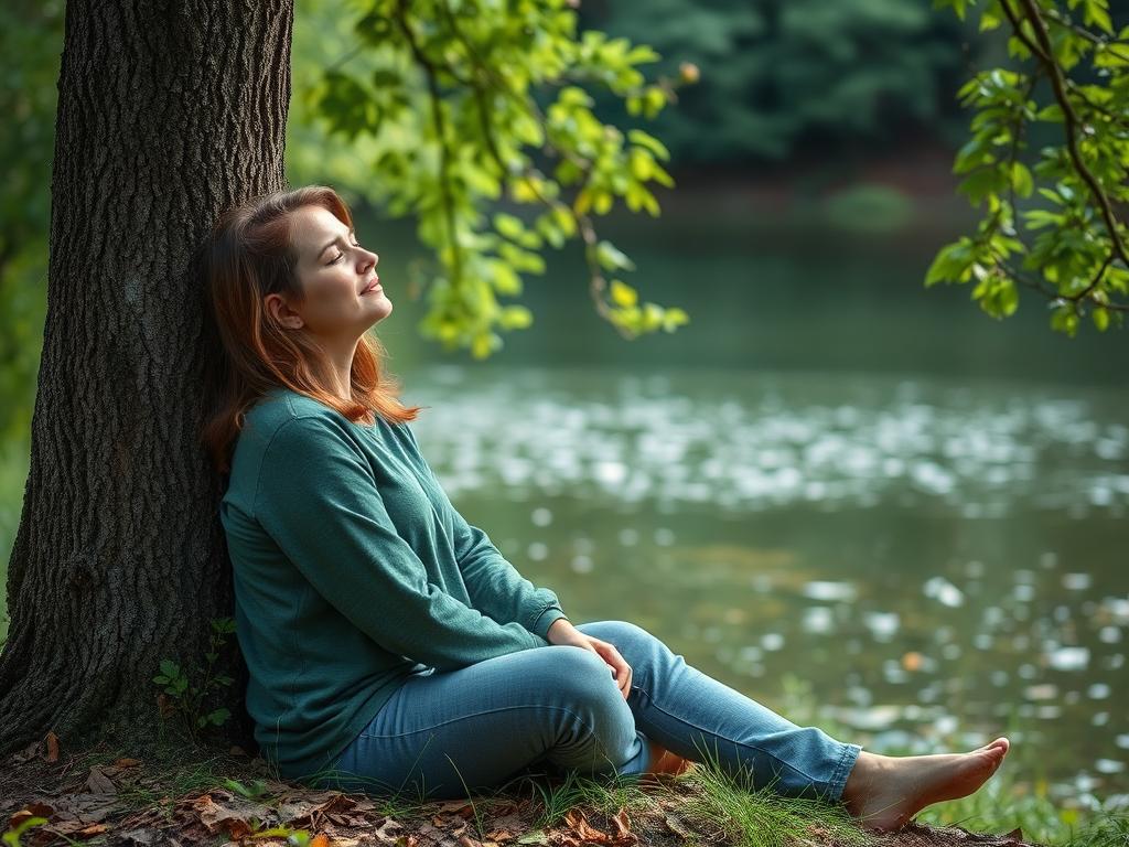 Pessoa desfrutando de tempo na natureza como parte do autocuidado para todos