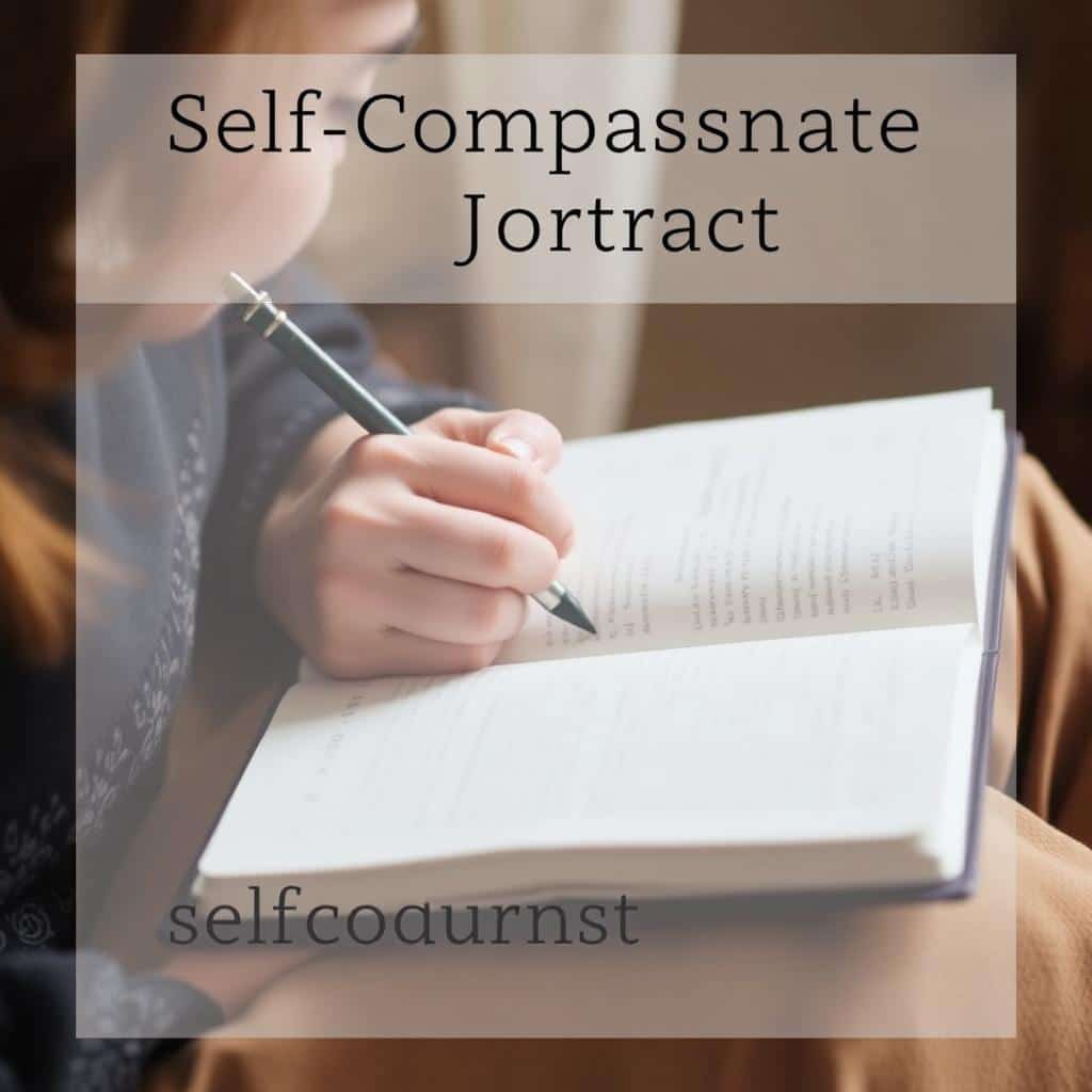 Pessoa escrevendo em diário como prática de autocompaixão