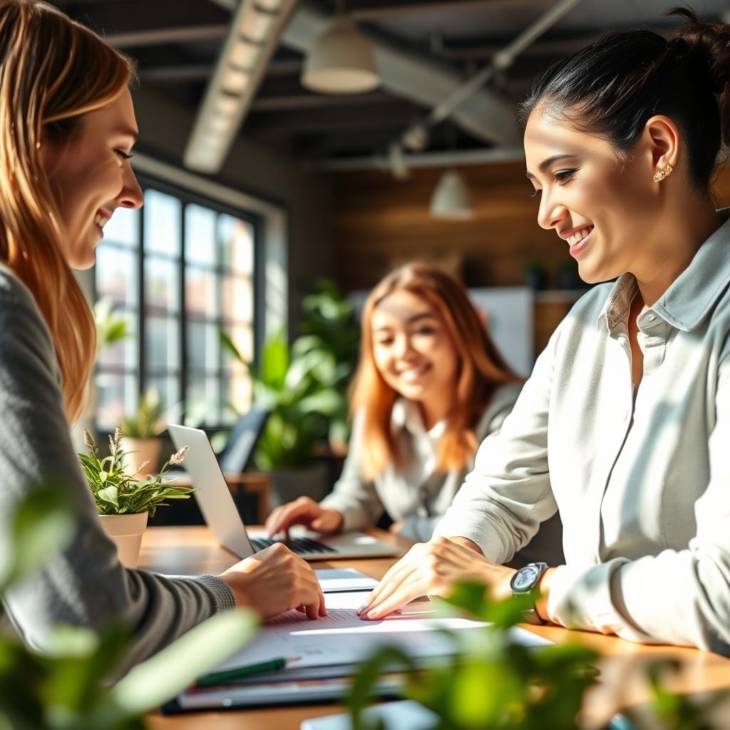 Ambiente de trabalho harmonioso demonstrando saúde emocional