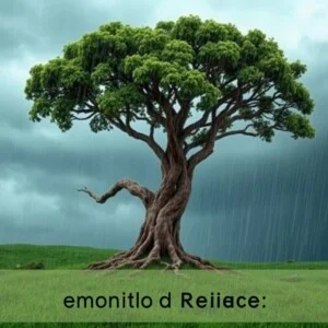 Árvore resistindo a tempestade simbolizando resiliência emocional