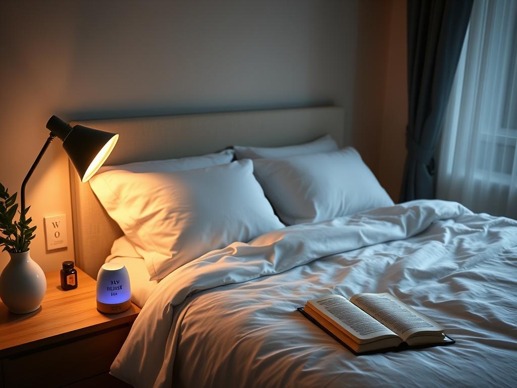 Ambiente preparado para uma rotina noturna relaxante