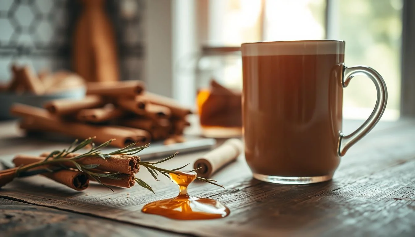 Especiarias solares de canela e elementos aromáticos de atração