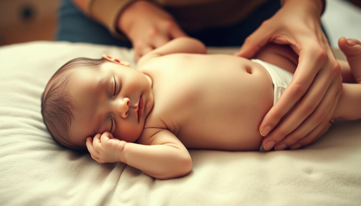 massagem alívio cólica bebê