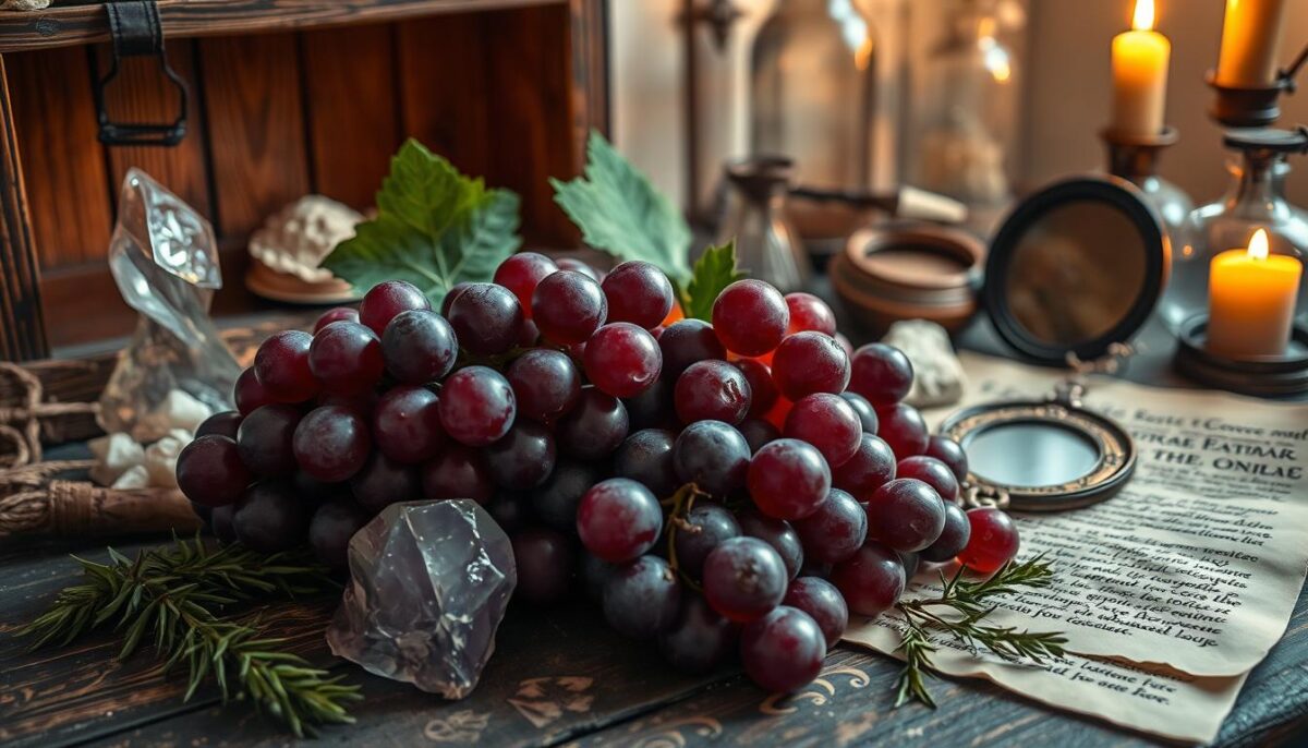 materiais para simpatia da uva