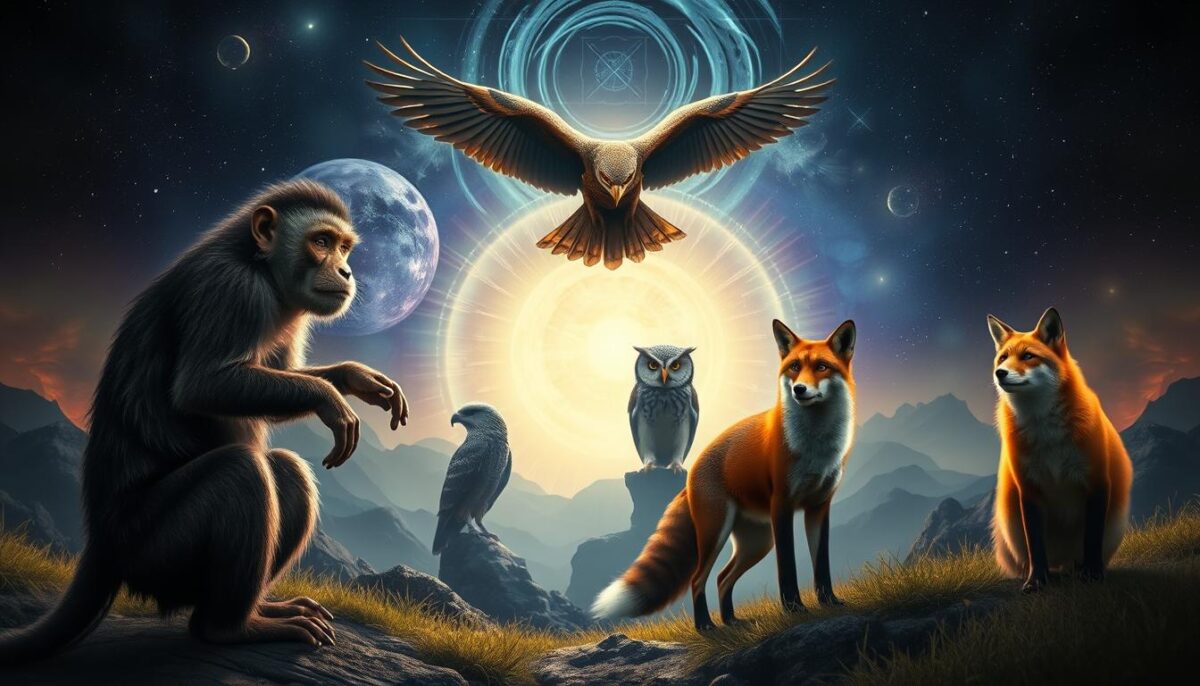 comparação de animais espirituais