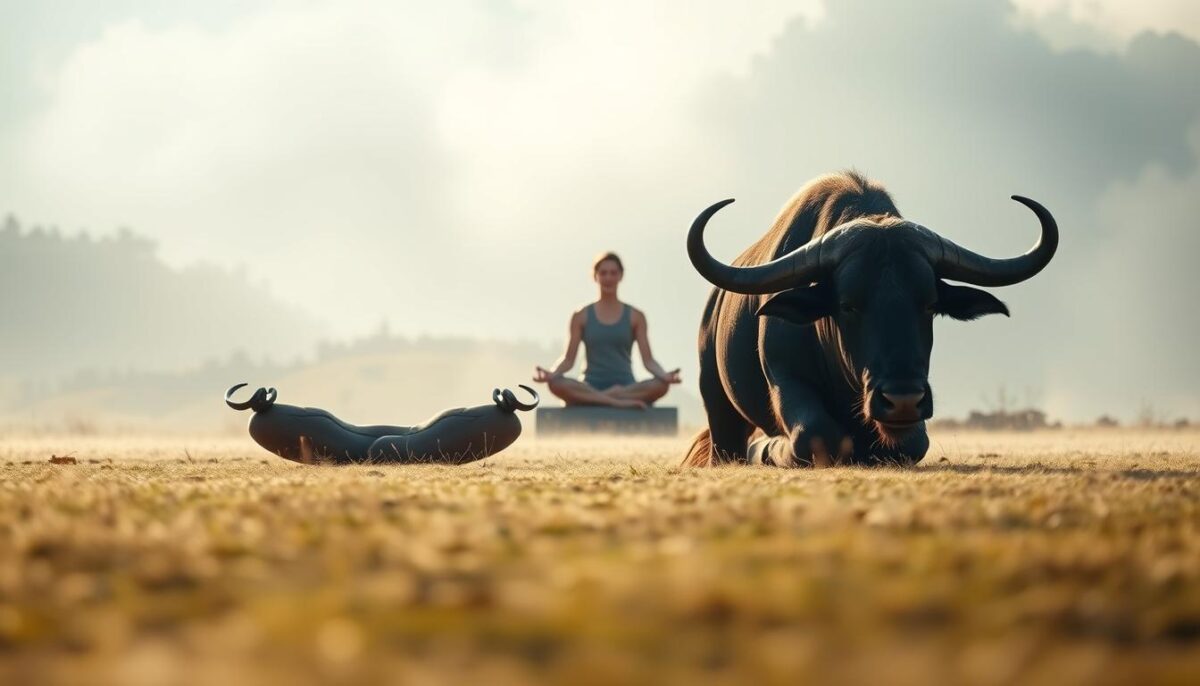 influência do búfalo na meditação