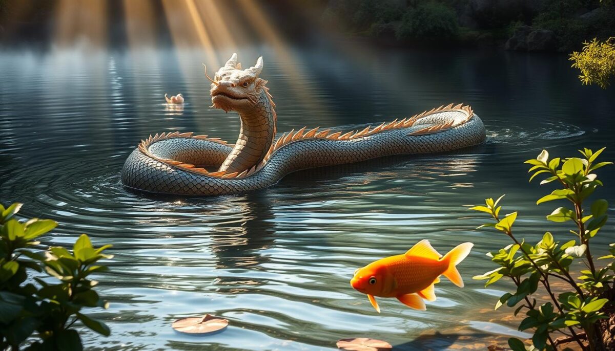 mito do dragão e transformação da carpa