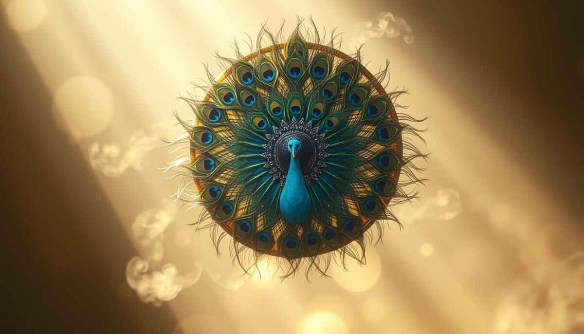 proteção sagrada com penas de pavão proteção sagrada com penas de pavão