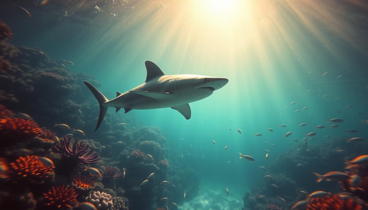 transformação com tubarão