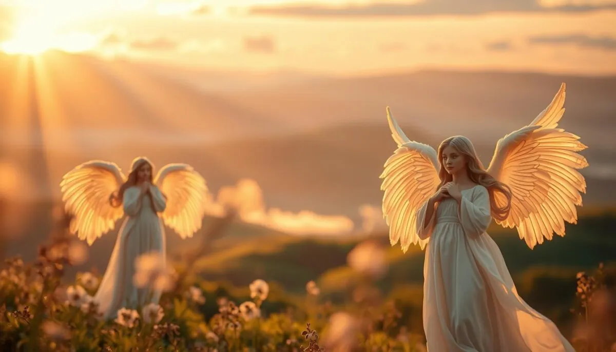 anjo da guarda transmitindo proteção espiritual