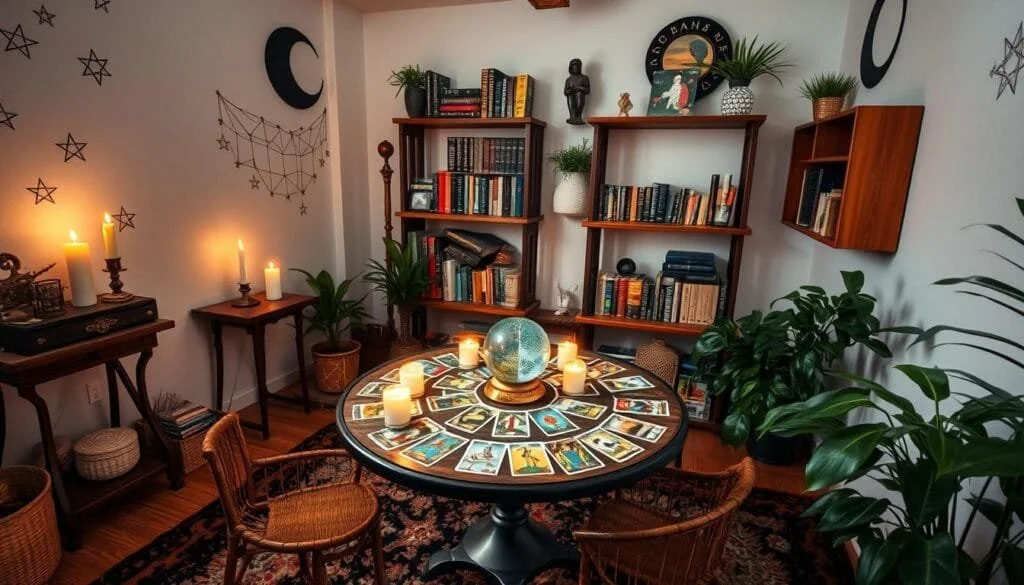 Tarô Astrológico - ambiente para leitura de tarô