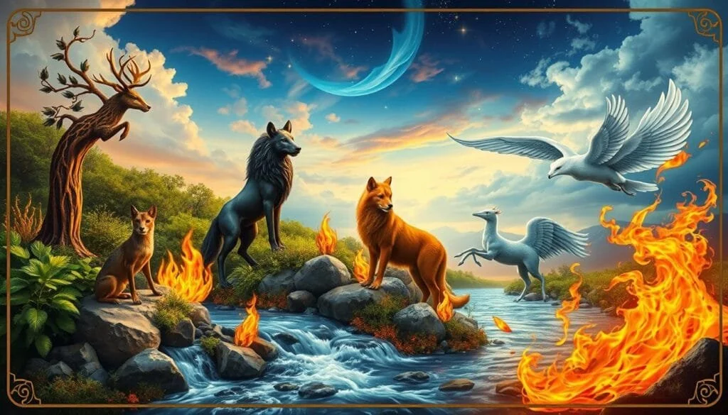 Tarô dos Animais - elementos naturais no tarô
