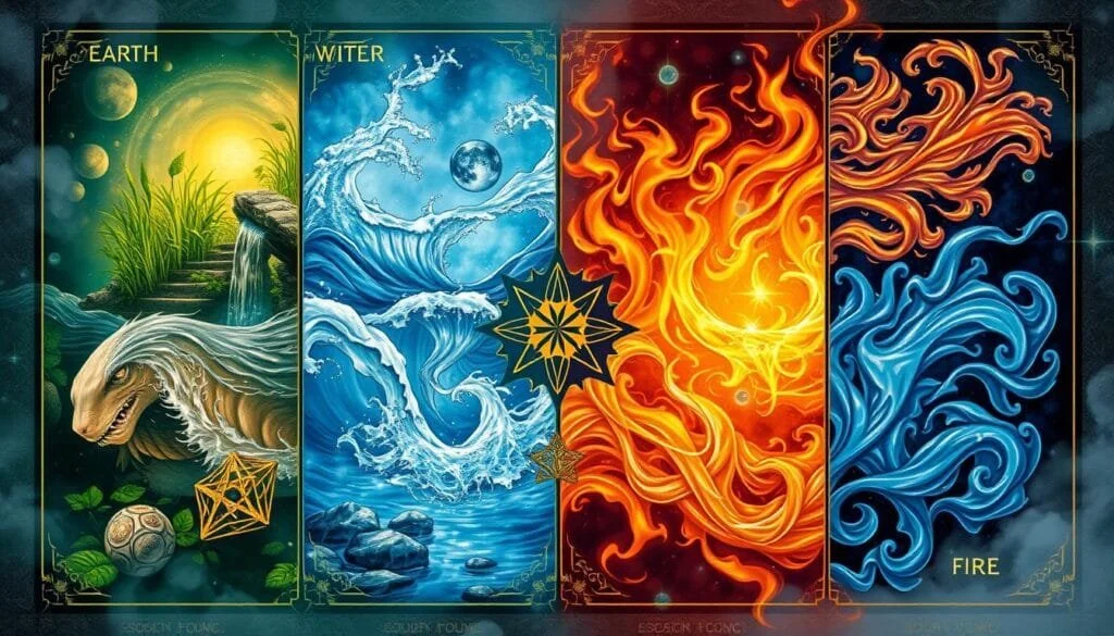Tarô Wicca - elementos tarot wicca